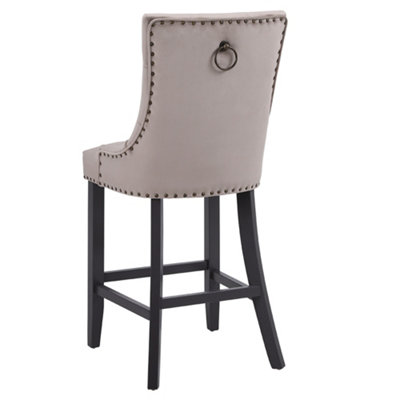 Selena bar stool mink distressed velvet hot sale