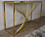 PS Global Modern Gold Console Table Golden Stainless Steel Entry Hallway Table Living Room Table