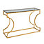 PS Global Modern Gold Glass Console Table Hallway Table Living Room Table