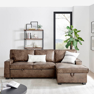 Leather sofa deals with storage underneath