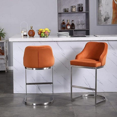 Orange breakfast bar discount stools