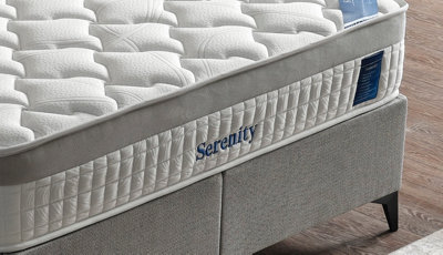 PS Global Serenity Mattress 1,000 pocket sprung, orthopaedic mattress, high density, medium firm, double sided mattress