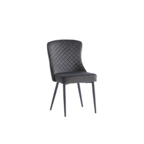 PS Global Set of 2 Petra Dining Chairs (Graphite)