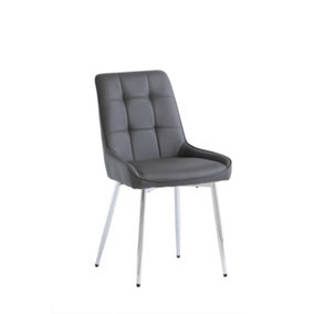 PS Global Set of 2 Rogue Dining Chairs (Grey)