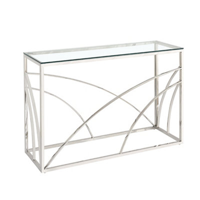 PS Global Silver Console Table Hallway Table Living Room Table Clear