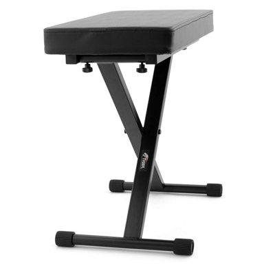 PST7-BK Keyboard Bench - Adjustable Piano Stool with 4 Height Settings