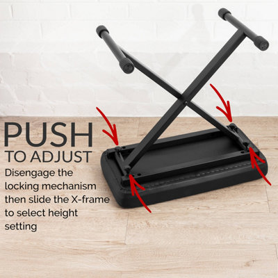 PST7-BK Keyboard Bench - Adjustable Piano Stool with 4 Height Settings