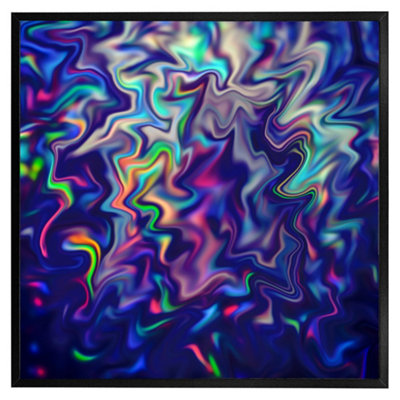 Psychedelic marble (Picutre Frame) / 30x30" / White