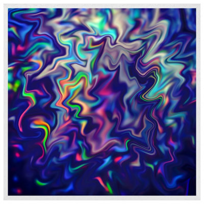 Psychedelic marble (Picutre Frame) / 30x30" / White