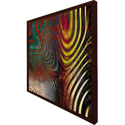 Psychedelic print (Picutre Frame) / 12x12" / Brown
