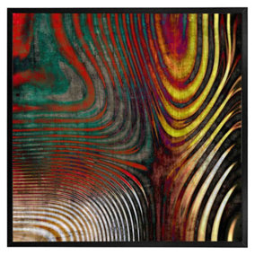 Psychedelic print (Picutre Frame) / 16x16" / Brown