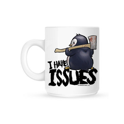 Psycho Penguin I Have Issues Mug White (One Size)