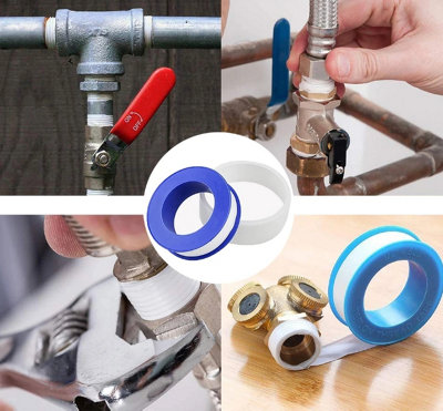 PTFE Thread Seal Tape 50 Rolls - Plumbers Tape 10m x 12mm - Leak Proof ...