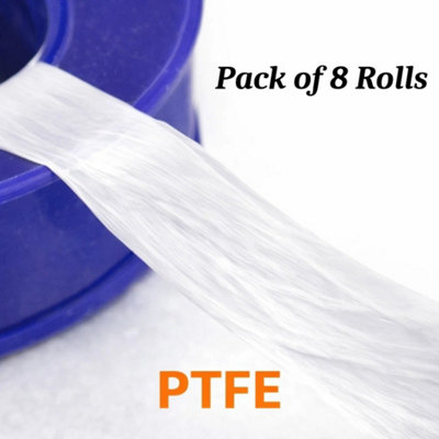 PTFE Thread Seal Tape 8 Rolls - Plumbers Tape 10m x 12mm - Leak Proof ...