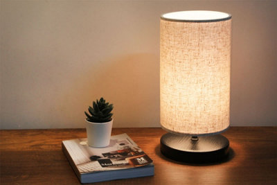 Cylinder on sale bedside lamp