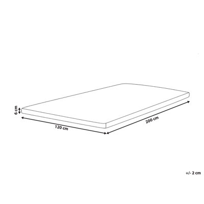 PU Foam Mattress Topper CALM 120 x 200 cm (EU Small Double)