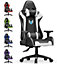 PU Leather Office Chair with 2D Armrests with Lumbar Support and Headrest for Home Office Gamer