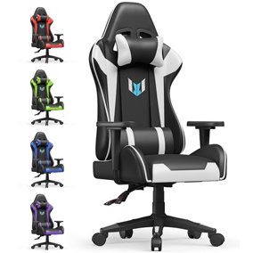 PU Leather Office Chair with 2D Armrests with Lumbar Support and Headrest for Home Office Gamer