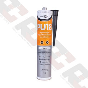 PU18 Polyurethane Adhesive Sealant Black 310ml Tube