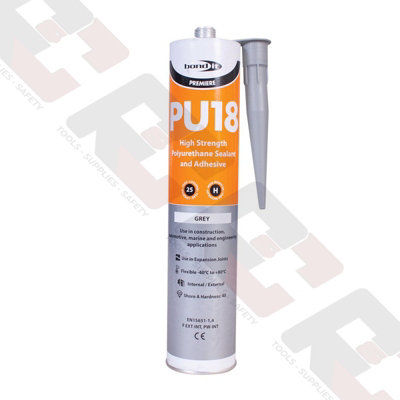 PU18 Polyurethane Adhesive Sealant Grey 310ml Tube DIY at B&Q