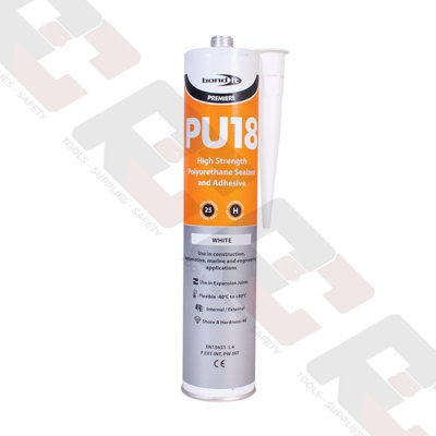 PU18 White Sealant / Adhesive Super Strong Polyurethane Sealer 310ml Tube  Bond-It