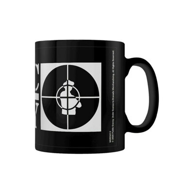 Public Enemy Kaffeetasse – 11 Unzen, Keramik, Schwarz Mit Crosshairs Logo, Von Pyramid International