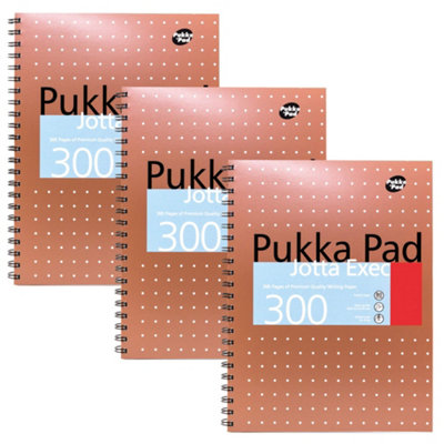 Pukka Pad, A4+ Metallic Jotta Executive Book 3 Pack - Wirebound ...
