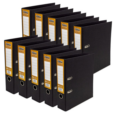 Pukka Pad, Black Recycled Lever Arch A4 Binder - 2 Ring, 70mm ...