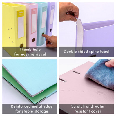 Pukka Pad, Premium Pastel A4 Lever Arch Files Pack of 4 Polypropylene ...