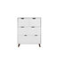 Pulford Scandi Chest 4 Drawers White Bedroom Living Room Storage  Furniture