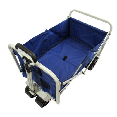 Pull Along Folding Trolley Cart (Heavy Duty Cleaning Foldable Janitors ...