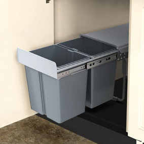 Pull Out Bin Under Cupboard for Kitchen 40 L Under Sink Cabinet Bin