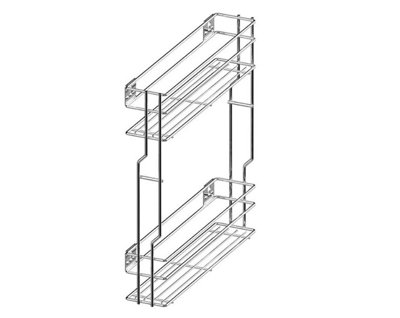 Pull out kitchen basket storage Variant Multi - soft close - 150mm, chrome, sliding system HETTICH, left