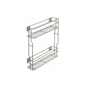 Pull out kitchen basket storage Variant Multi - soft close - 200mm, silver, sliding system REJS, right