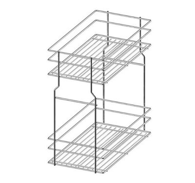 Pull out kitchen basket storage Variant Multi - soft close - 400mm, chrome, sliding system REJS