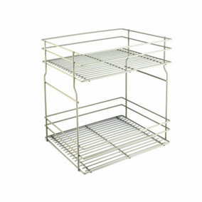 Pull out kitchen basket storage Variant Multi - soft close - 400mm, silver, sliding system REJS