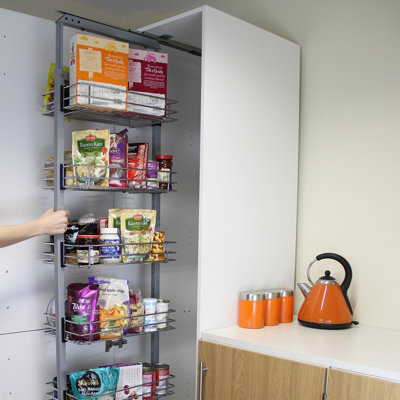Pull Out Kitchen Larders, 46cm D, 170-195cm H, Soft Close Slide Out ...