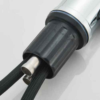 Pull-out kitchen mixer tap, chrome finish, single lever monobloc faucet
