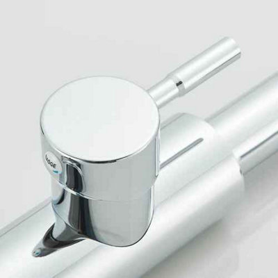 Pull-out kitchen mixer tap, chrome finish, single lever monobloc faucet