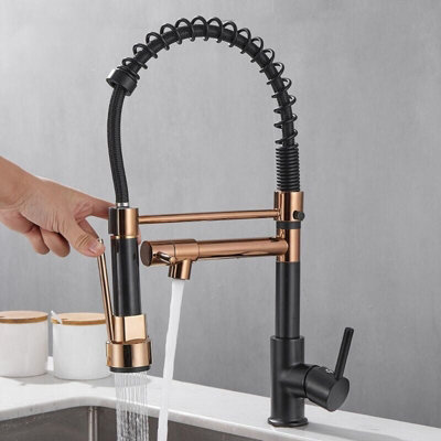 Pull Out Kitchen Tap With 2 Jets 360 degrees Swivel Kitchen Mixer Tap ...