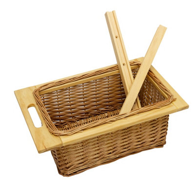 Pull out Wicker Basket Drawer 500mm Kitchen Storage Solution 100% Handmade Rattan FREE Fixing Kit