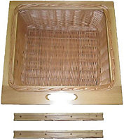 Pull out wicker baskets kitchen storage solution - 400mm