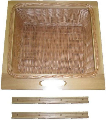 Pull out wicker baskets kitchen storage solution - 500mm