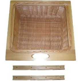 Pull out wicker baskets kitchen storage solution - 500mm
