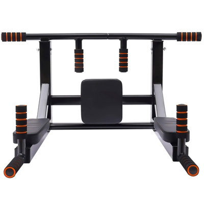 Pull Up Bar Dip 2in1 Wall Mounted Home Gym Chin Up Cross Fit Multi Grip Workout Station - 3