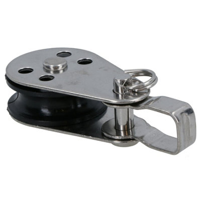Pulley Block with Removable Pin and Bracket 26mm Diameter Stainless Steel 1pc