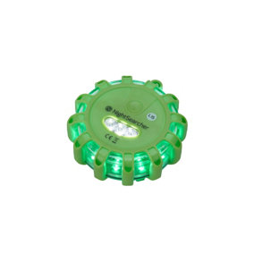 Pulsar AAA Single, Battery Powered Hazard Warning Light, in Green
