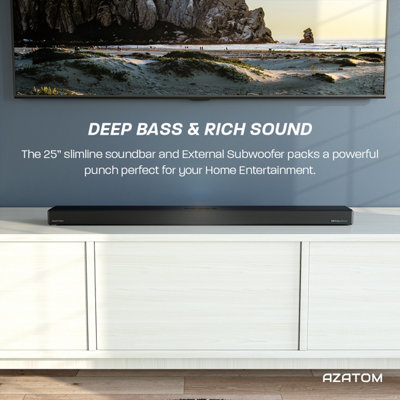 Pulsar Dolby Atmos Soundbar 2.1.2 with Wireless Subwoofer, 240W, HDMI, Bluetooth