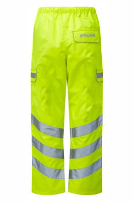 PULSAR High Visibility Hi-Vis OverTrousers - Yellow - 3XL - To fit 29 Inside leg