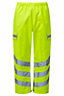 PULSAR High Visibility Hi-Vis OverTrousers - Yellow - S - To fit 33 Inside Leg